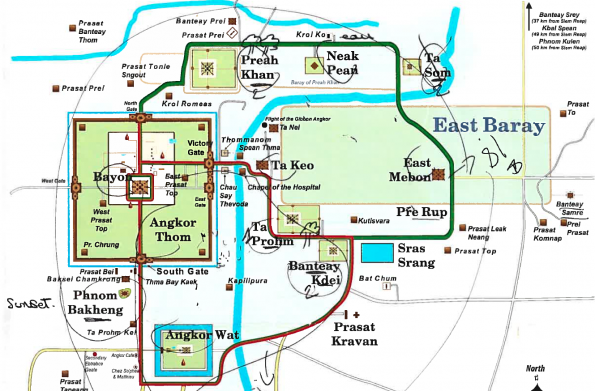 Angko Wat Map Carte