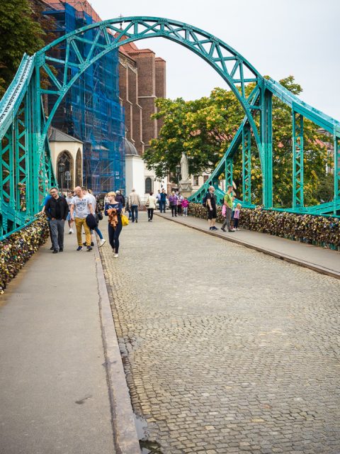Wroclaw en Pologne, pont Most Tumski
